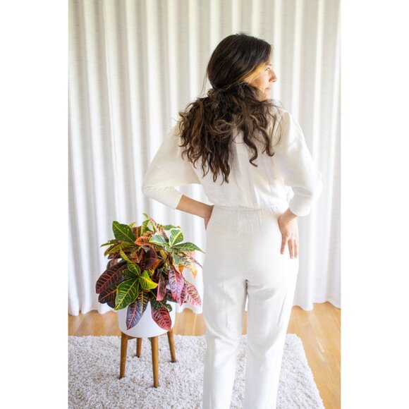 Paloma Wool Alexandria Jumpsuit S Wrap White - Picture 7 of 15